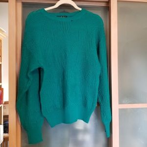 Textured Vintage Knit Sweater For Women Size M